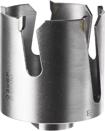 Коронка ЗУБР "ПРОФИ" "ПРОУНИВЕРСАЛ", твердосплав резцы, бетон, кирпич, керам, цв мет, гипсокарт, пласт, дерево, d=68мм 29514-68 купить в Когалыме