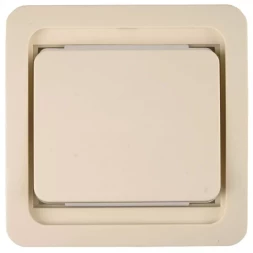 Выключатель СВЕТОЗАР "ГАММА" одноклавишный, без подсветки, цвет бежевый, 10А/~250В SV-54130-B