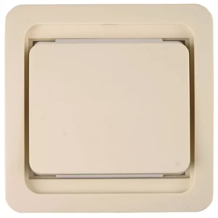 Выключатель СВЕТОЗАР "ГАММА" одноклавишный, без подсветки, цвет бежевый, 10А/~250В SV-54130-B купить в Когалыме