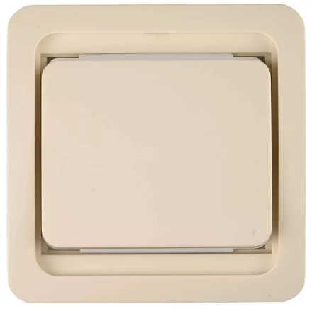 Выключатель СВЕТОЗАР "ГАММА" одноклавишный, без подсветки, цвет бежевый, 10А/~250В SV-54130-B купить в Когалыме
