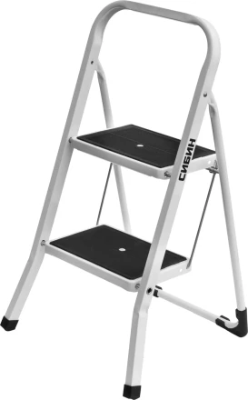 Лестница-стремянка СИБИН стальная c широкими ступенями, 2 ступени 38807-02 купить в Когалыме
