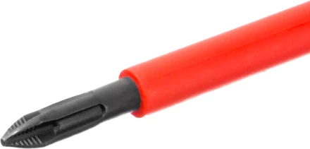 Отвертка KRAFTOOL, высоковольтная, Cr-Mo-V стержень, двухкомпонент. маслобензостойкая рукоятка, PH №1, 80мм 250084-1-080 купить в Когалыме