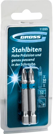 Набор бит РН2х50, сталь S2, 2шт GROSS 11357 купить в Когалыме