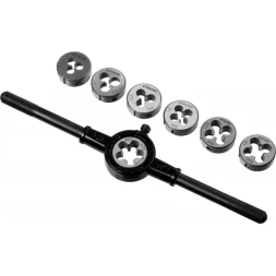 Набор плашек STAYER "MASTER", плашкодержатель 1шт, плашки 7шт, 8 предметов 28015-H8_z01