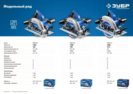 Пила циркулярная ПДП-75 серия ПРОФЕССИОНАЛ купить в Когалыме