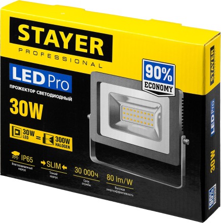 Прожектор LEDPro светодиодный, STAYER Profi 57131-30, 30Вт 57131-30 купить в Когалыме