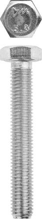 Болт ЗУБР "МАСТЕР" с шестигранной головкой, ГОСТ 7798-70, класс прочности 5.8, оцинкованный, M12x90мм, 5кг 303080-12-090 купить в Когалыме