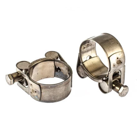 Хомуты металлические силовые 32-35 мм ширина 20 мм шарнирный W4 2 шт Сибртех 475193 купить в Когалыме