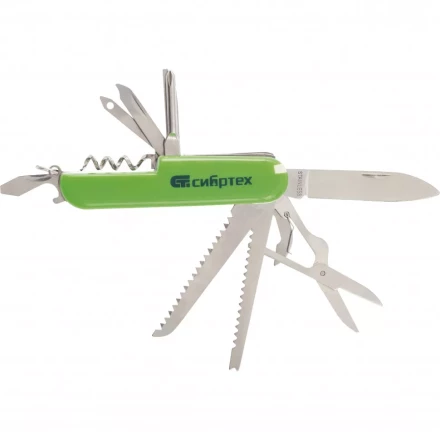 Нож многофункциональный компактный размер 15 функций 90 мм Сибртех 17626 купить в Когалыме