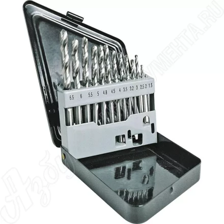 Набор сверл по мет 1,5-6,5мм 13шт белые, мет. коробка Кратон 1 05 01 011 купить в Когалыме