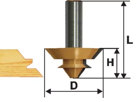 Фреза комбинированная универсальная Ф445Х21 мм хвостовик 12 мм 46501 купить в Когалыме