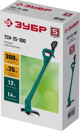 ЗУБР 300 Вт, ш/с 25 см, сетевой триммер (ТСН-25-300) купить в Когалыме