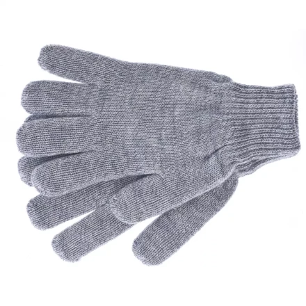 Перчатки трикотажные акрил двойные серое мулине двойная манжета Сибртех Россия 68684 купить в Когалыме