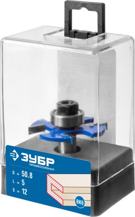ЗУБР 50.8 x 5 мм, хвостовик 12 мм, фреза горизонтально-пазовая, Профессионал (28757-50.8-5-12) купить в Когалыме