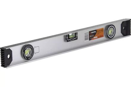 Уровень алюминиевый «Рельс» 600мм 3 глазка фрезерованный Вихрь 900/73/11/4/14 купить в Когалыме