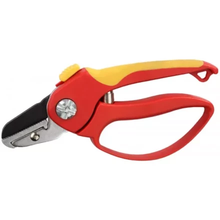 Секатор GRINDA двухкомпонентные ручки, обычный механизм, с эфесом, прямые лезвия с упорной наковальней, 205мм 8-423227_z01 купить в Когалыме
