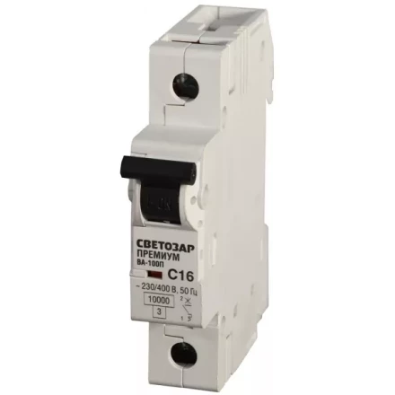 Выключатель автоматический СВЕТОЗАР "ПРЕМИУМ" 1-полюсный, 40 A, "C", откл. сп. 10 кА, 230 / 400 В SV-49031-40-C купить в Когалыме