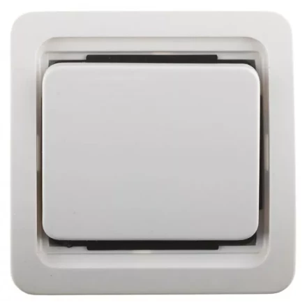 Выключатель СВЕТОЗАР "ГАММА" одноклавишный, без подсветки, цвет белый, 10А/~250В SV-54130-W купить в Когалыме