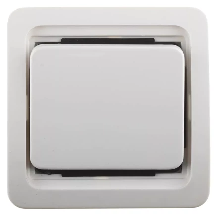 Выключатель СВЕТОЗАР "ГАММА" одноклавишный, без подсветки, цвет белый, 10А/~250В SV-54130-W купить в Когалыме