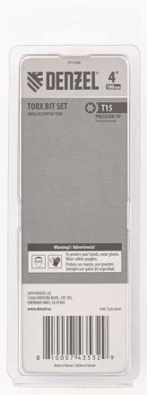 Бита T15x100 мм, 5 шт. Denzel 7711329 купить в Когалыме