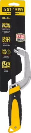Ножовка-ручка по металлу STAYER, трехкомпонентная рукоятка, металлическая державка, 300мм 15715 купить в Когалыме