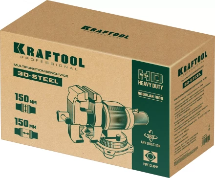 Тиски KRAFTOOL 3D-STEEL универсальные 32704-150 купить в Когалыме