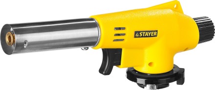 Газовая горелка &quot;MaxTerm&quot; на баллон, STAYER &quot;MASTER&quot; 55584, с пьезоподжигом, регулировка пламени, цанговое соединение, 1300С 55584 купить в Когалыме