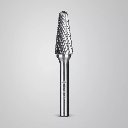 Зубр Твердосплавная борфреза L - конус с закругленным углом 28°, 12 х 28 мм, радиус 3.0 мм (28810-12-28) купить в Когалыме