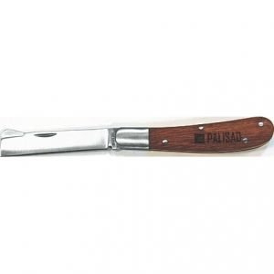 Нож садовый 173 мм складной прямое лезвие деревянная рукоятка  PALISAD 79003 купить в Когалыме