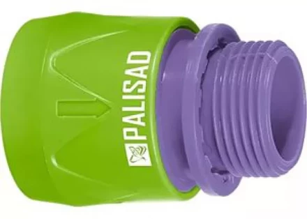 Соединитель быстросъемный наружная резьба 3/4" с аквастопом PALISAD LUXE 66233 купить в Когалыме