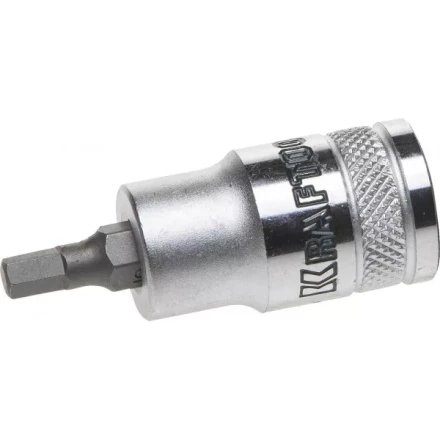 Торцовая бита-головка KRAFTOOL "INDUSTRIE QUALITAT", материал S2, HEX, сатинированная, 1/2", H5 27908-05_z01 купить в Когалыме