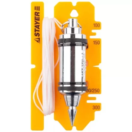 Отвес STAYER "PROFI" строительный со шнуром, с противоударным ободком, 250 г 06352-25 купить в Когалыме