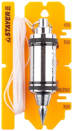 Отвес STAYER "PROFI" строительный со шнуром, с противоударным ободком, 250 г 06352-25 купить в Когалыме