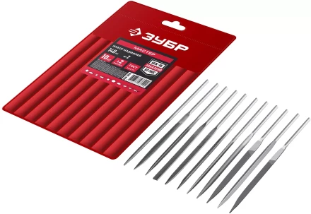 ЗУБР 10 шт, 140 мм, набор надфилей в чехле (1605-H10) купить в Когалыме