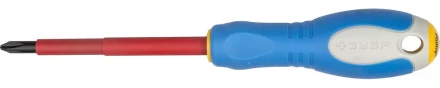 ЗУБР "ПРОФИ ЭЛЕКТРИК". Отвертка Cr-V, трехкомпонент рукоятка, высоковольтная до ~1000В, PH №2, 100 мм 25262-2-100 купить в Когалыме