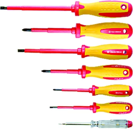 Набор отверток диэлект.до 1000В проб.эл. - до 250В двухкомп.рукоятки (7шт.) MATRIX PROFESSIONAL 13355 купить в Когалыме