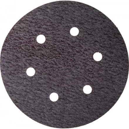 Круг шлифовальный URAGAN "Универсальный водостойкий с покрытием стеарата цинка" на липучке, 6 отв., P180, 150мм, 50шт 907-44113-180-50 купить в Когалыме