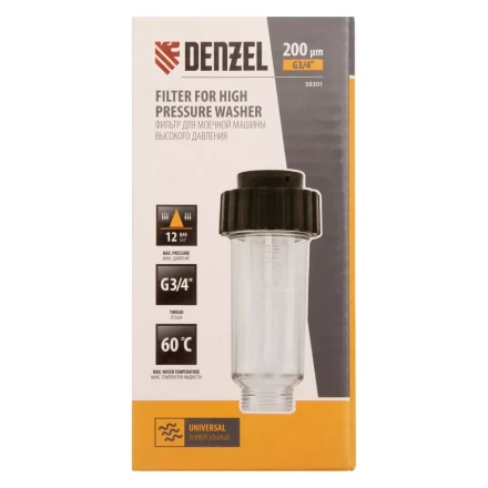 Фильтр для моечных машин высокого давления, G3/4 дюйм, универсальный Denzel 58301 купить в Когалыме