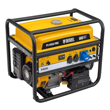 Генератор бензиновый Denzel PS-95EA-PRO, 9,5 кВт, 230 В, 40 л, разъём ATS, эл.старт купить в Когалыме