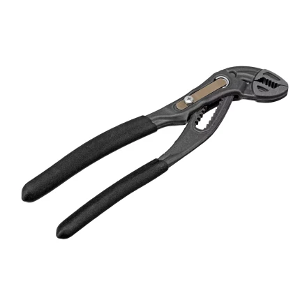 Клещи переставные Denzel 17905, кнопочный механизм, обливные рукоятки, 180 мм купить в Когалыме