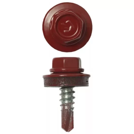 Саморезы ЗУБР "ПРОФЕССИОНАЛ" окраш., RAL 3003 рубин.-красн., для крепл. кров. матер. к металл. констр. , 5.5x19мм, 2500шт 4-300310-55-019-3003 купить в Когалыме