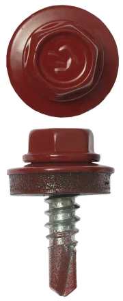 Саморезы ЗУБР "ПРОФЕССИОНАЛ" окраш., RAL 3003 рубин.-красн., для крепл. кров. матер. к металл. констр. , 5.5x19мм, 2500шт 4-300310-55-019-3003 купить в Когалыме