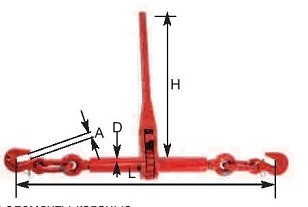 Стяжки цепные для крепления грузов с крюками  р-н 3.2 тонн L=4 метра купить в Когалыме