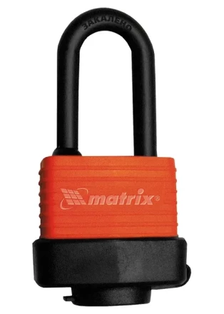 Замок навесной всепогодный 40 мм удлиненная дужка MATRIX 91822 купить в Когалыме