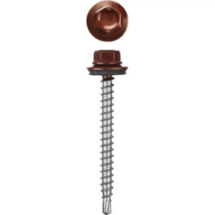 Саморезы СКМ кровельные, RAL 3005 темно-красный, 19 x 5.5 мм, 500 шт, для металлических конструкций, STAYER 30305-55-019-3005 купить в Когалыме