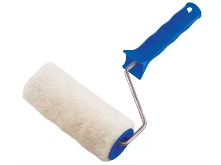 Валик из искусственного меха с ручкой 100 мм ворс 15 мм D - 48 мм полиэстер  СИБРТЕХ 80111 купить в Когалыме