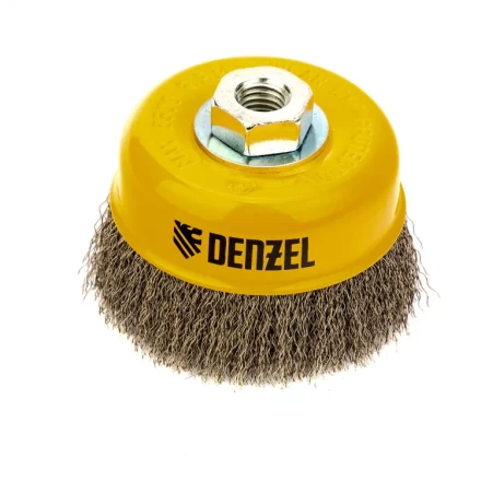 Щетка для УШМ 100 мм Чашка витая нержавеющая проволока 0.3 мм М14 Denzel 746053 купить в Когалыме