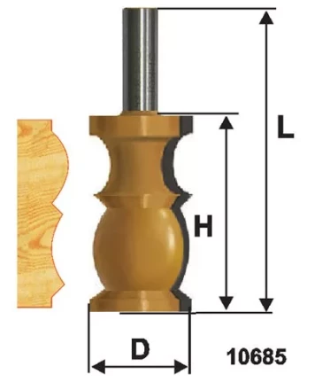Фреза по дереву кромочная фигурная 32х57 №2 твердосплав ц/хв 12 ЭНКОР 10685 купить в Когалыме