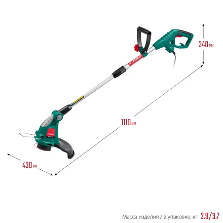 ЗУБР 600 Вт, ш/с 33 см, сетевой триммер (ТСН-33-600) купить в Когалыме