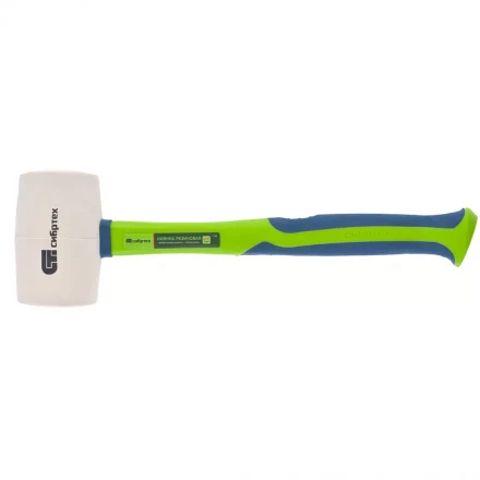 Киянка резиновая 225 г белая резина фибергласовая рукоятка СИБРТЕХ 11166 купить в Когалыме